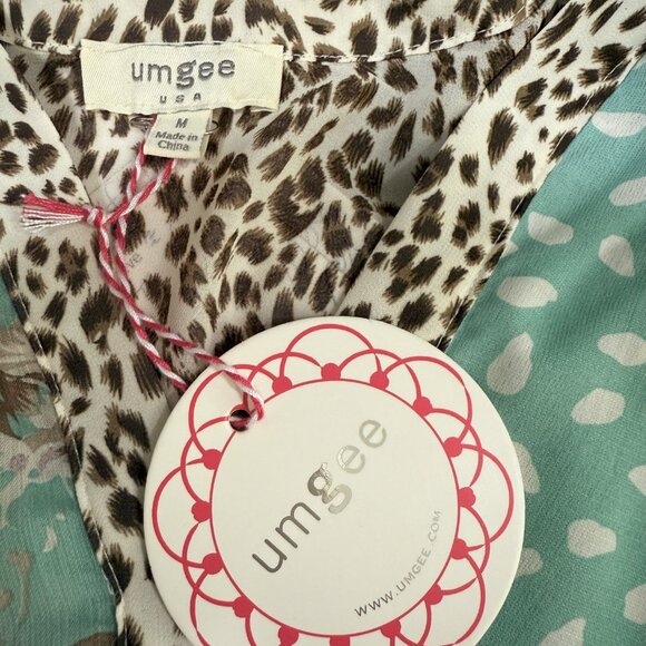 NWT UMGEE Mixed Boho Blouse - Size M - Picture 7 of 7